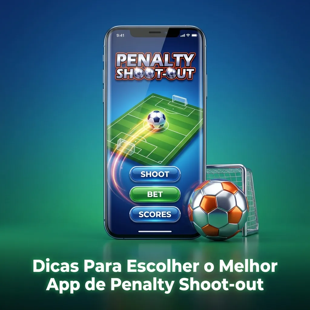App selection screen showing Penalty Shoot-out game options with bonus offers and payment methods on mobile device