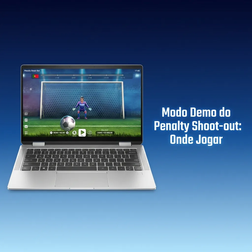 Demo do Penalty Shoot-out: jogador praticando estratégias de aposta em interface de jogo de futebol virtual