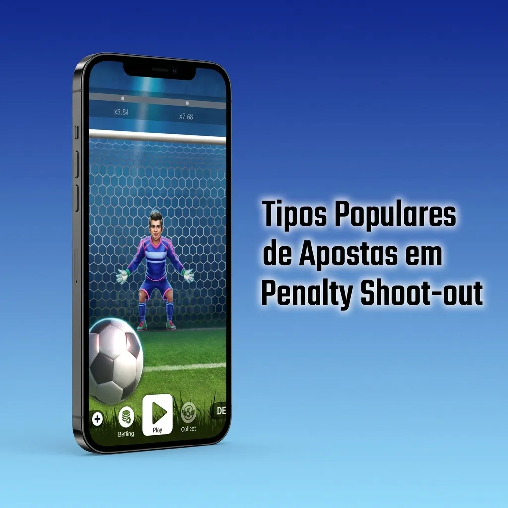 Interactive penalty shootout betting game showing various bet placement options on goal sections