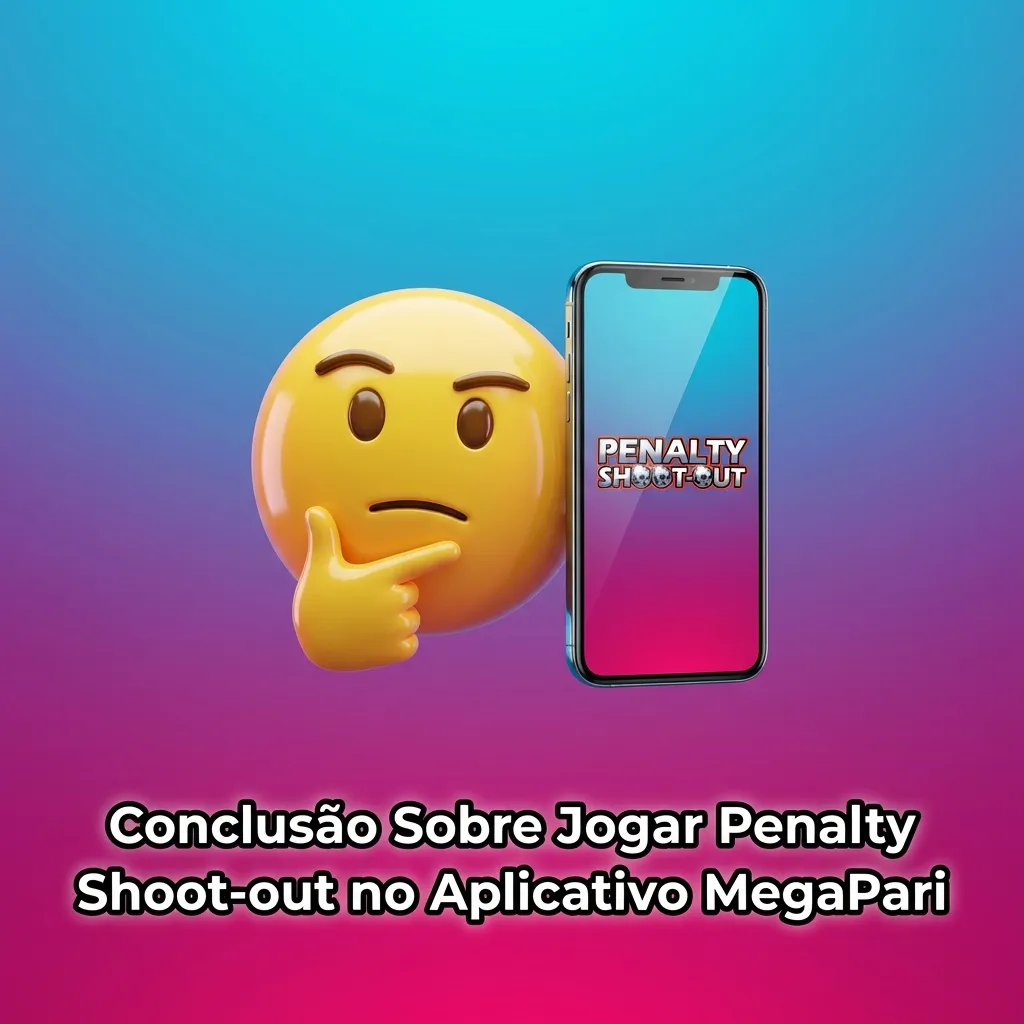 MegaPari app review for Penalty Shoot-out game showing features like Pix support, Portuguese interface, and demo mode